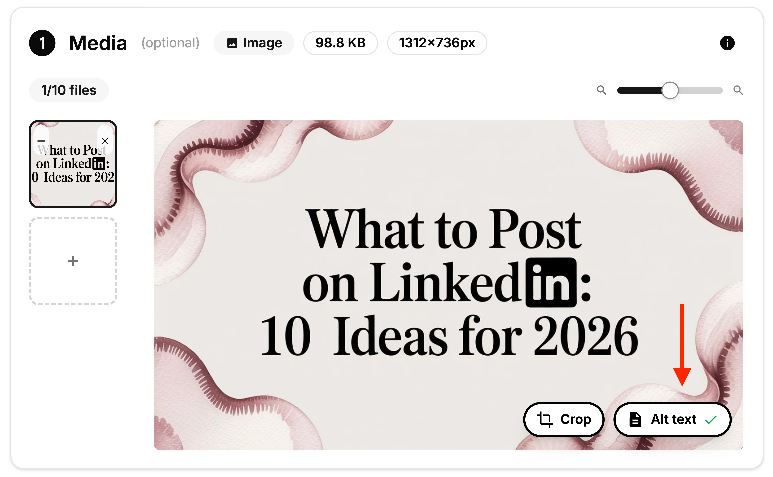 Add alt text to your image posts