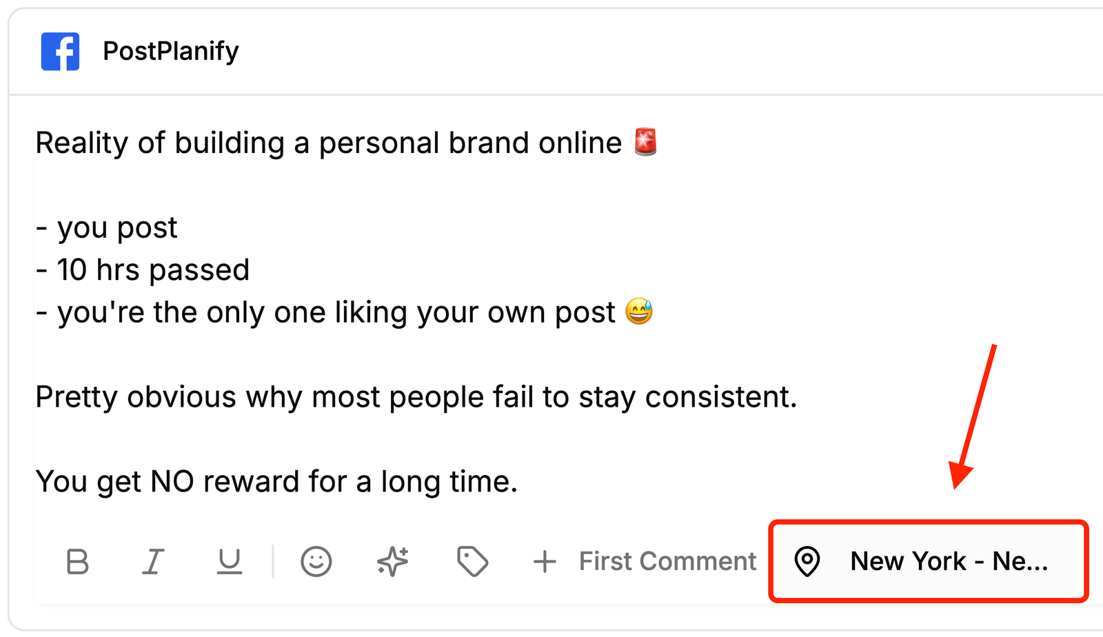 Facebook Location Tagging